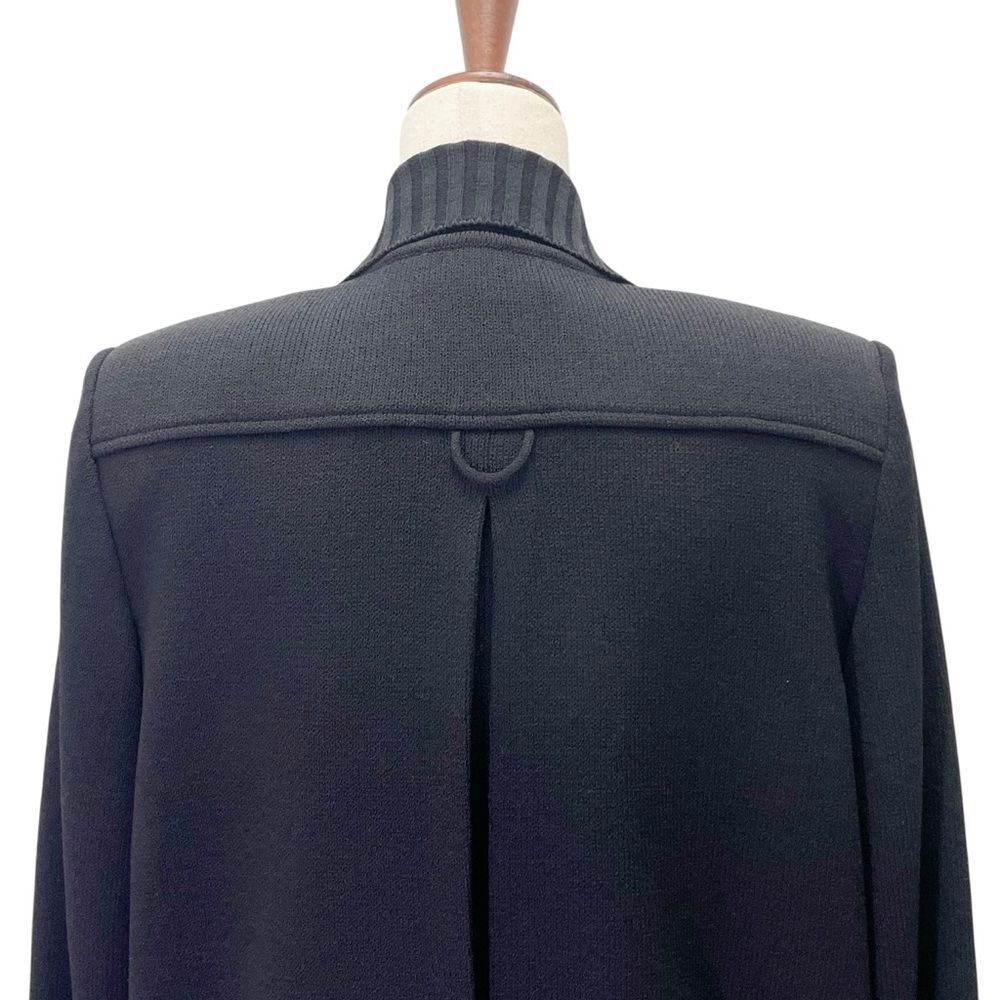 St John Collection Black Santana Knit Zip Jacket Gold Buttons Size Small USA - Picture 9 of 15